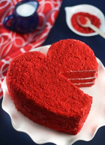 کیک مخملی قرمز مخصوص ولنتاین,مواد لازم برای کیک مخملی قرمز