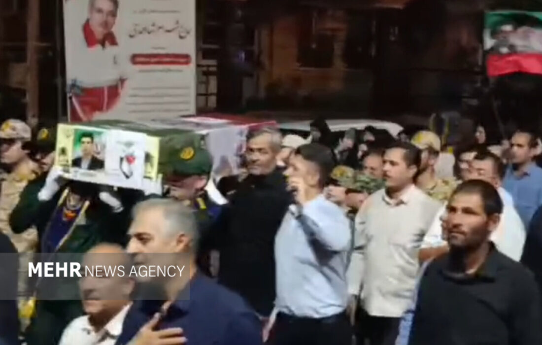 تشییع پیکر مطهر شهید والامقام اکبر بابازاده در تجمع شبانه بیله سوار