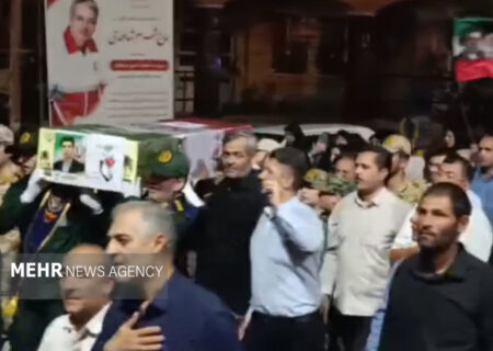 تشییع پیکر مطهر شهید والامقام اکبر بابازاده  در تجمع شبانه بیله سوار