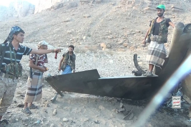 ببینید|لحظه سرنگونی جنگنده F-15 عربستان در آسمان مأرب یمن
