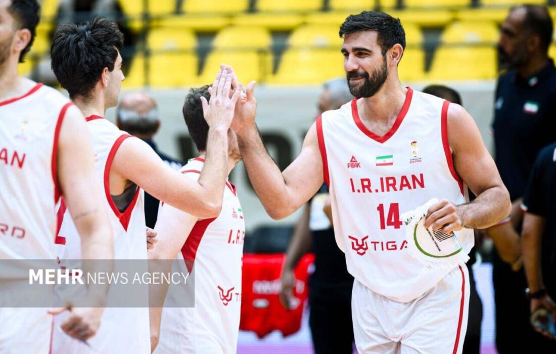 صعود تیم ملی بسکتبال به مرحله یک چهارم نهایی با غلبه بر اردن