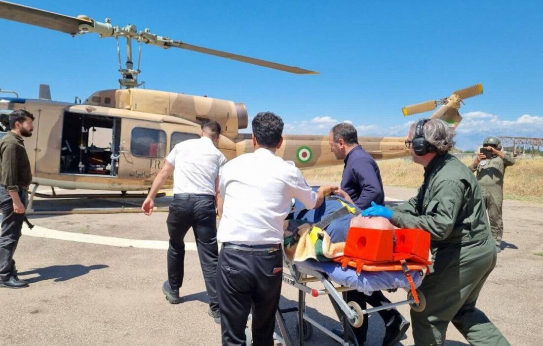 انتقال هوایی کودک ۴ ساله مصدوم از عجب‌شیر به تبریز