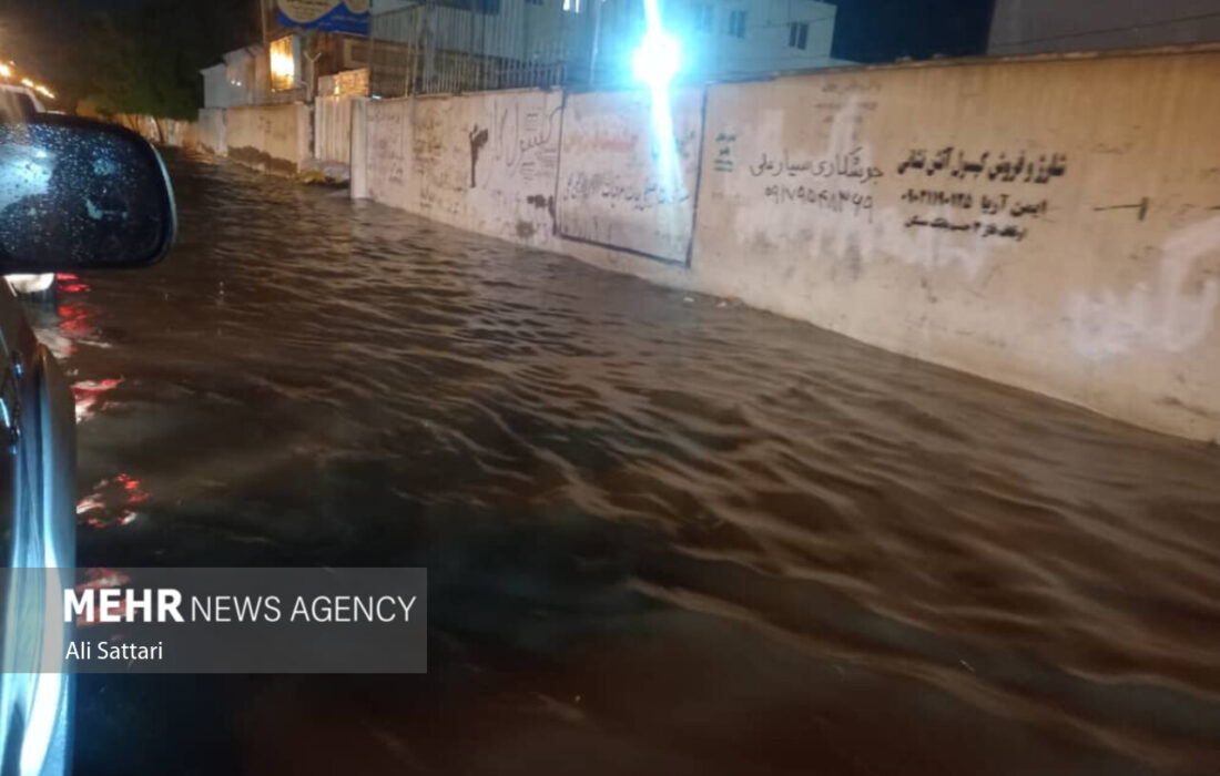 آبگرفتگی شدید کمربندی لواسان هم اکنون